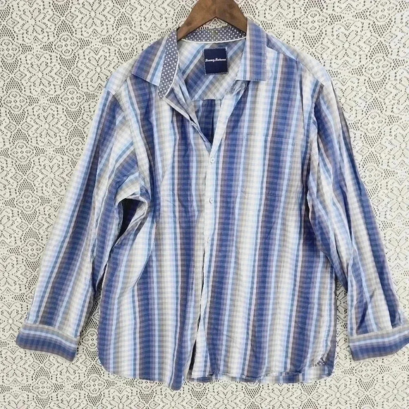 Tommy Bahama striped button down men's shirt L - Picture 1 of 6